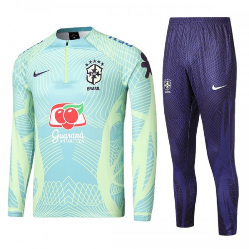 Brazil Kit Quarter Zip Sweatshirt Za Trening 2022 Zelena Brazil Kit Quarter Zip Sweatshirt Za Trening 2022 Zelena